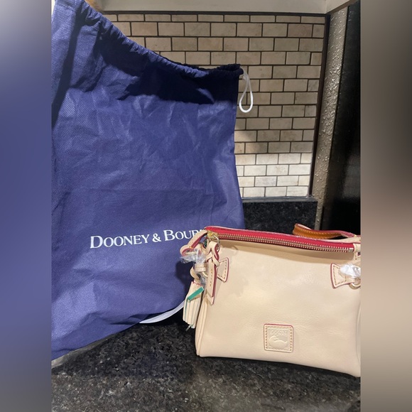 Dooney and Burke NWT Rare Bone Florentine Mini Zip Crossbody - Picture 3 of 8